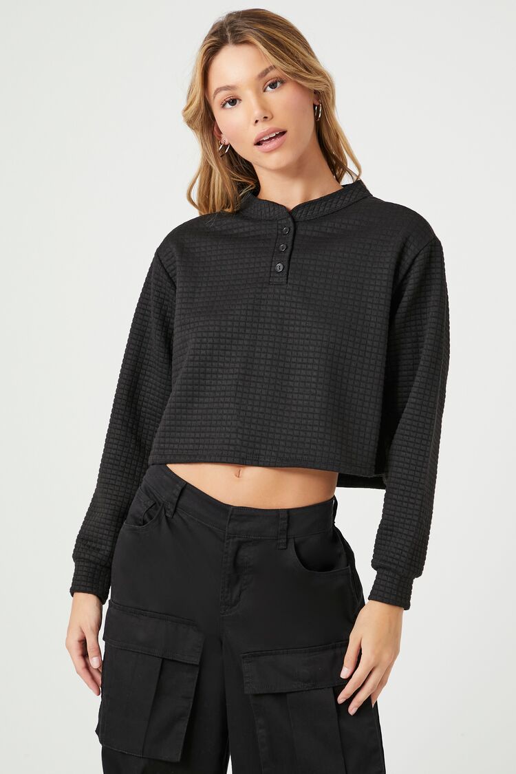 Waffle Knit Crop Top