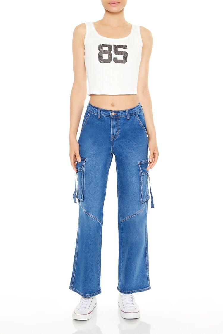 Wide-Leg Cargo Jeans