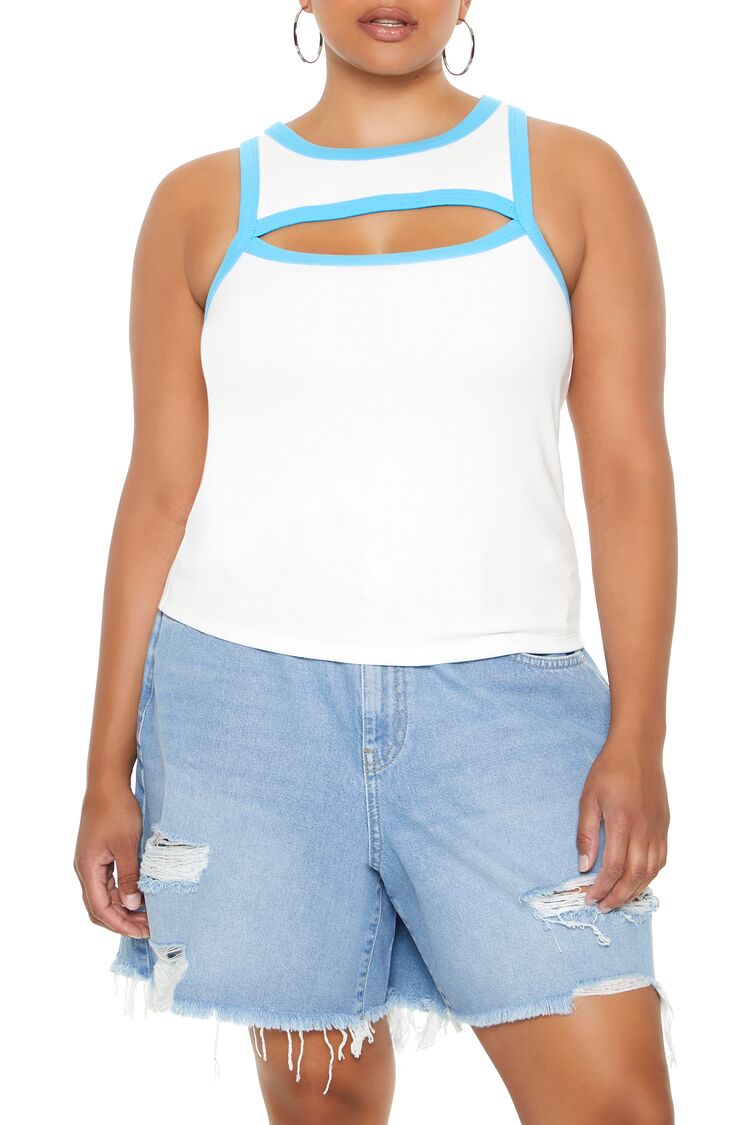 Plus Size Cutout Tank Top