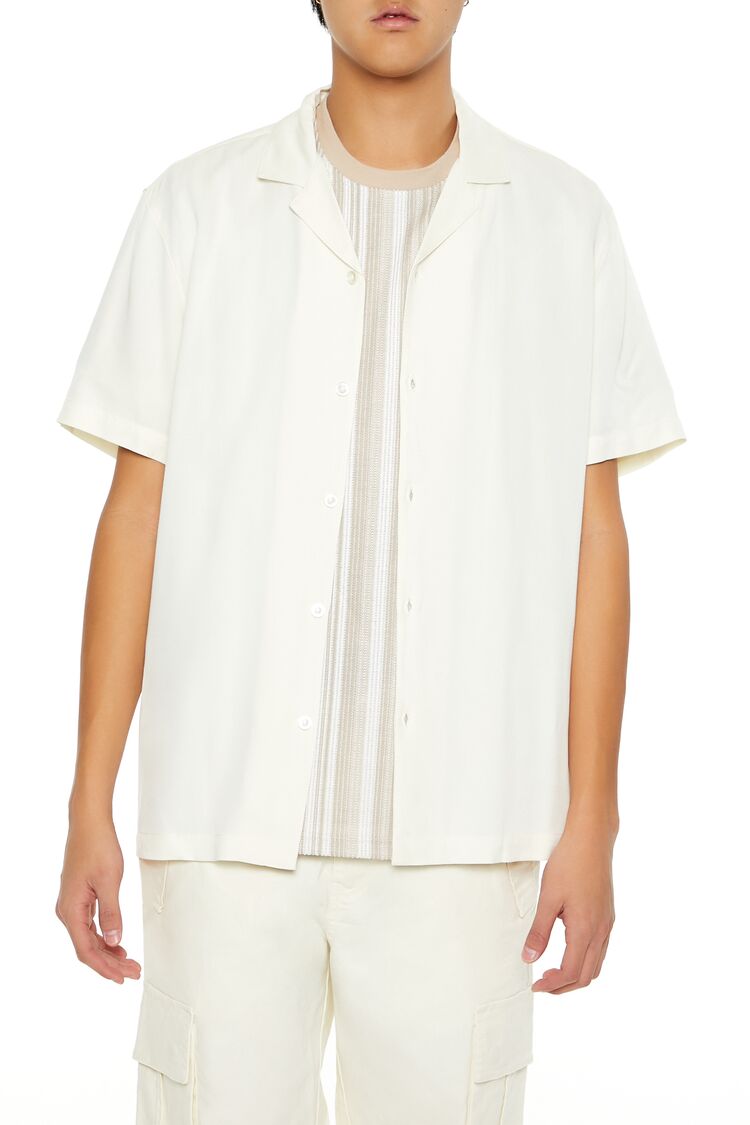 Cuban-Collar Short-Sleeve Shirt