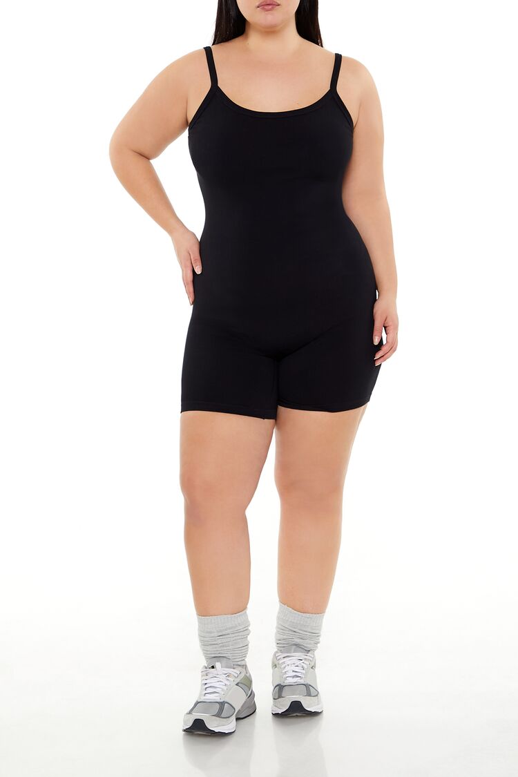 Plus Size Active Seamless Romper