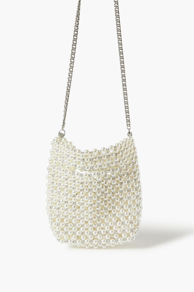 WHITE PEARL/RHINESTONE deals BAG