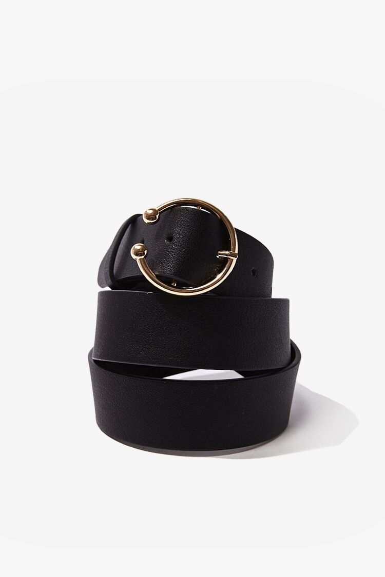 Faux Leather O-Ring Belt