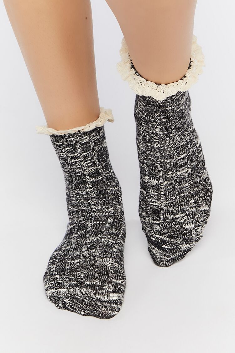 lace trim crew socks