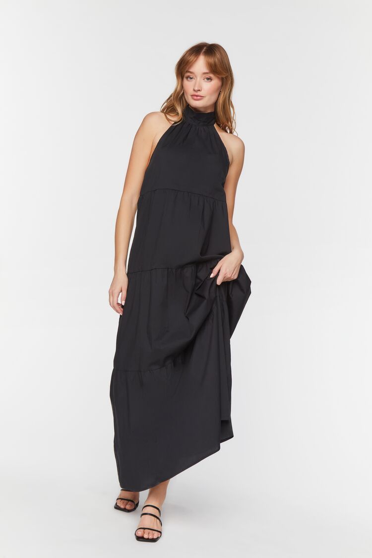 Tiered Halter Maxi Dress