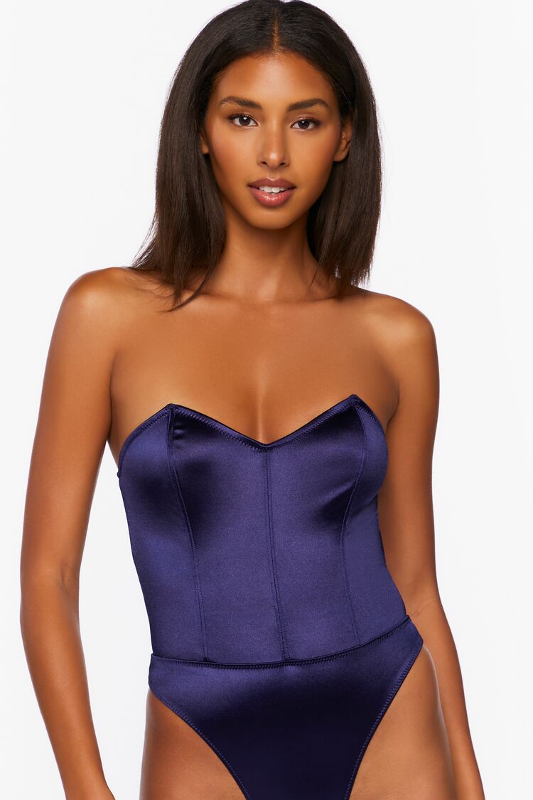 strapless lingerie bodysuit