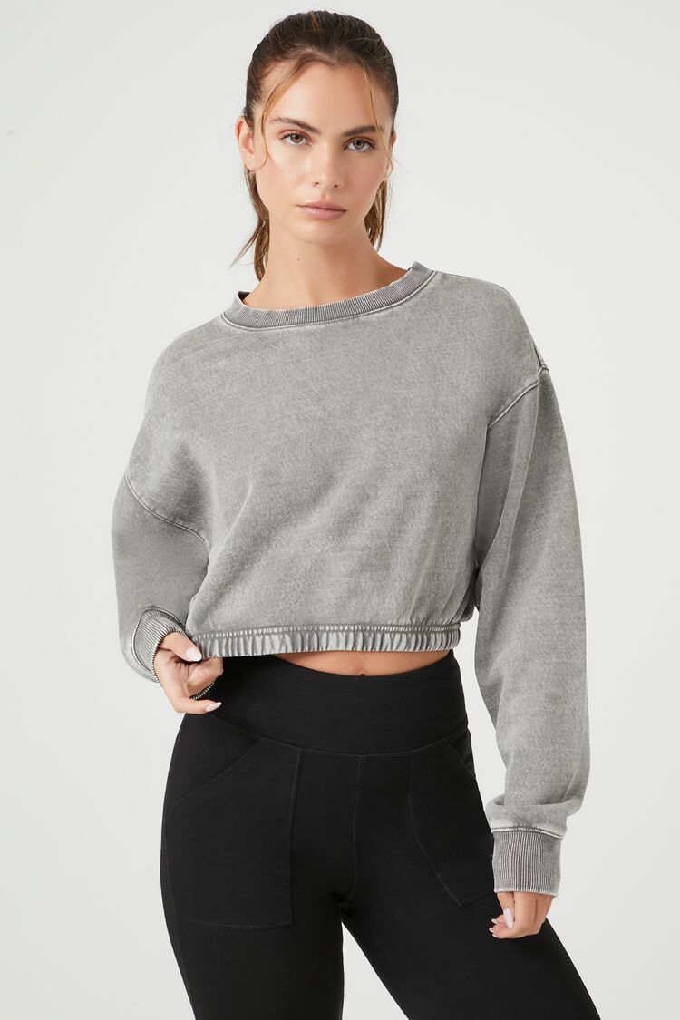 Cropped sales fleece jumper