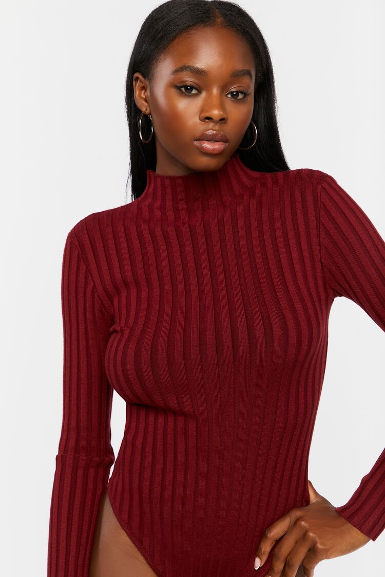 lettuce edge mock neck bodysuit