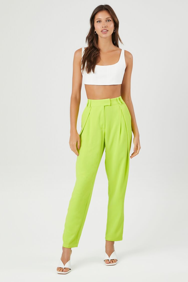 Crepe High-Rise Trousers