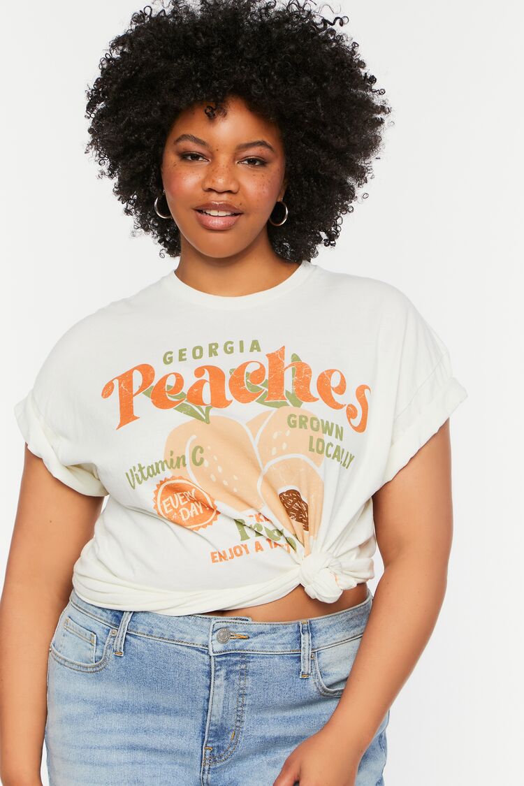 Plus Size Peaches Graphic Tee