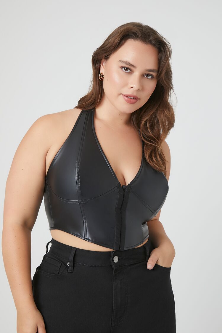 Plus Size Chainmail Halter Top