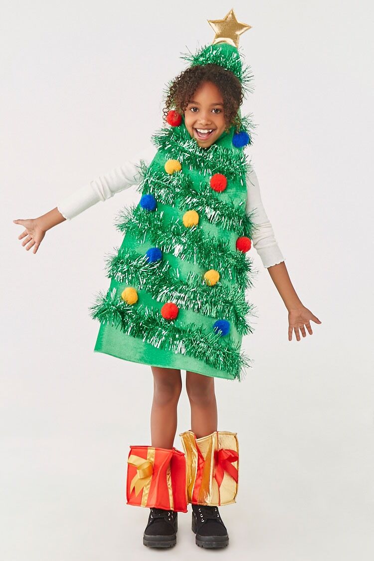 Christmas tree dress for kids sale