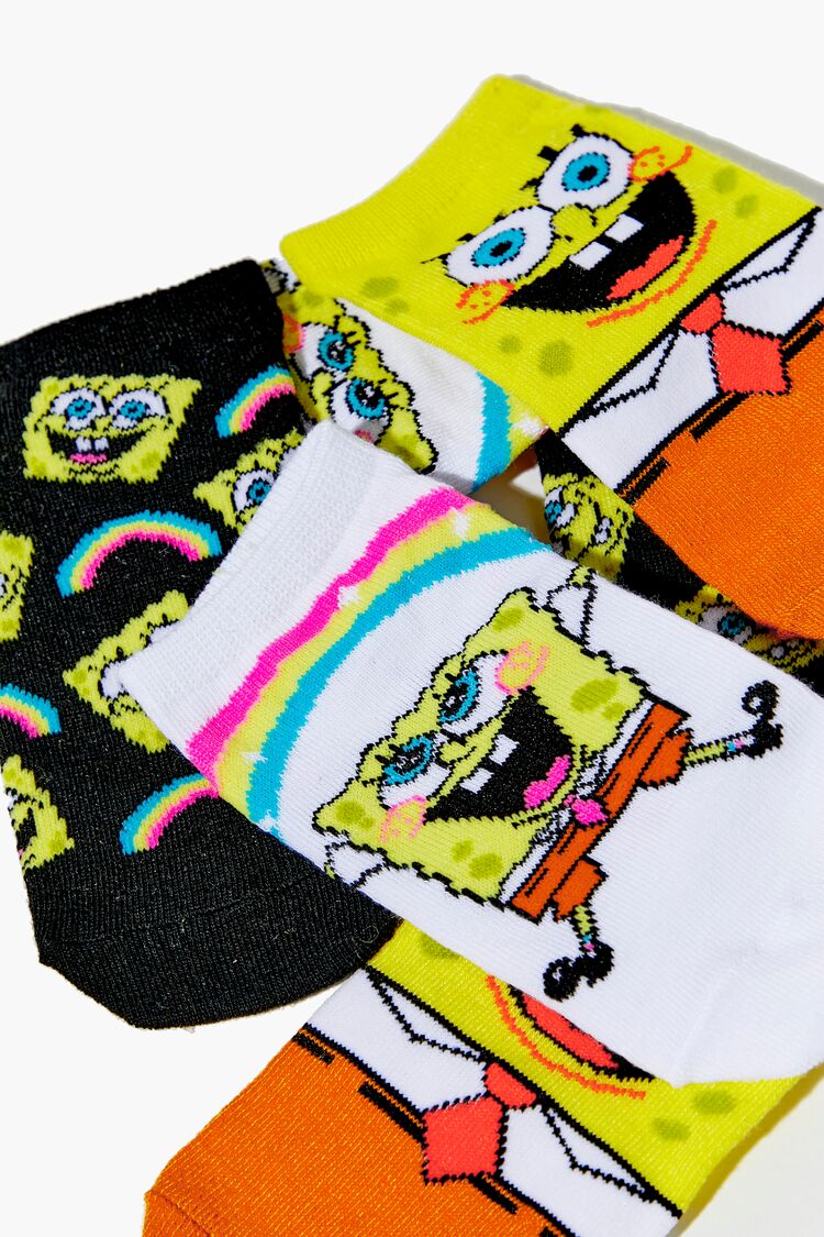 Kids SpongeBob SquarePants Ankle Sock Set - 3 Pack (Girls + Boys)